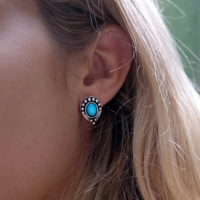 Coralie Studs With Turquoise
