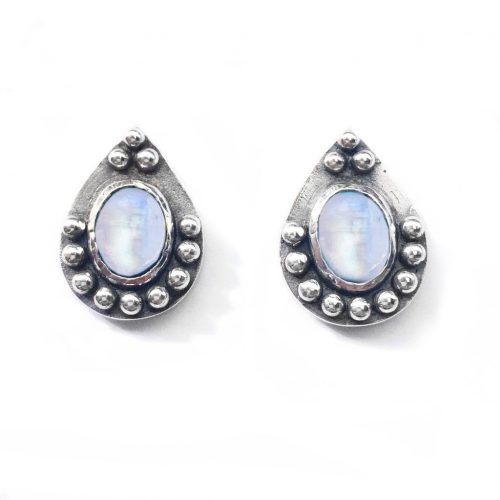 Coralie Studs With Moonstone