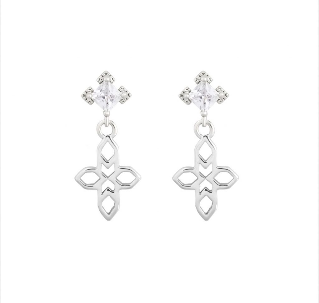 0040~Cross Pendant Earrings main image 0