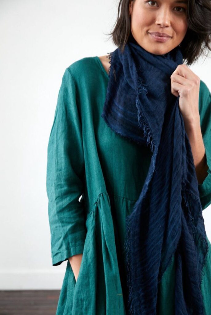 navy skinny scarf