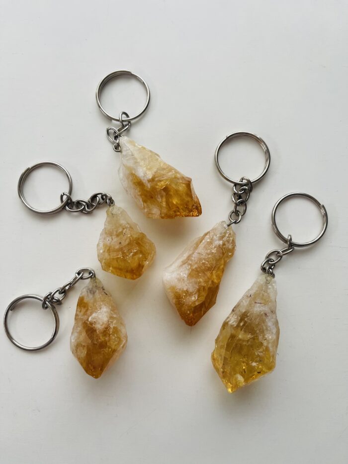 Citrine Crystal Keyring
