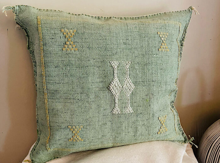 Cactus Silk Cushion Cover: MINT