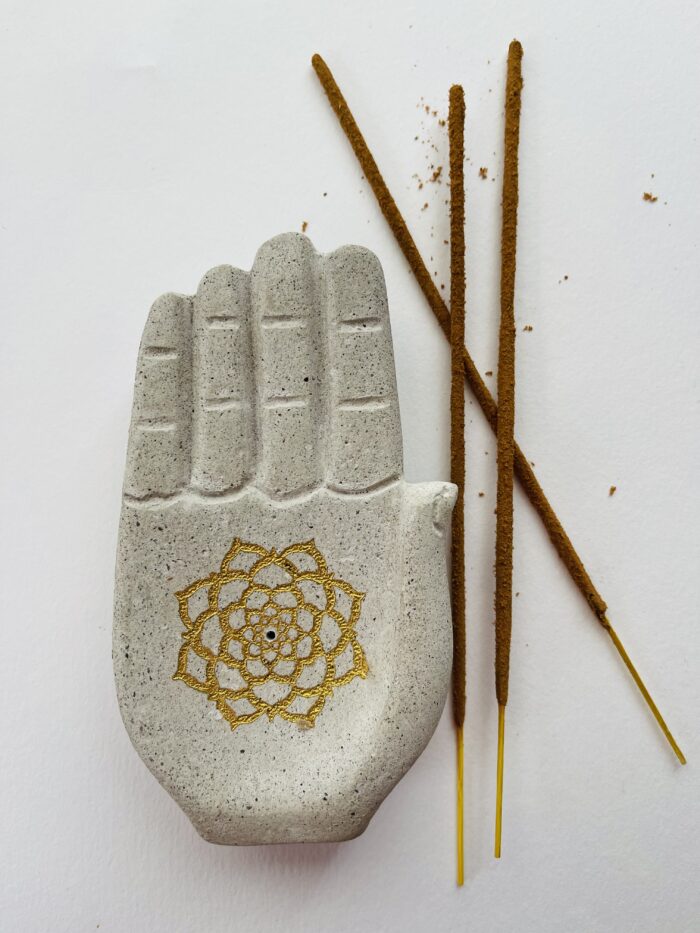 Lotus Ceramic Hand/ Incense Holder