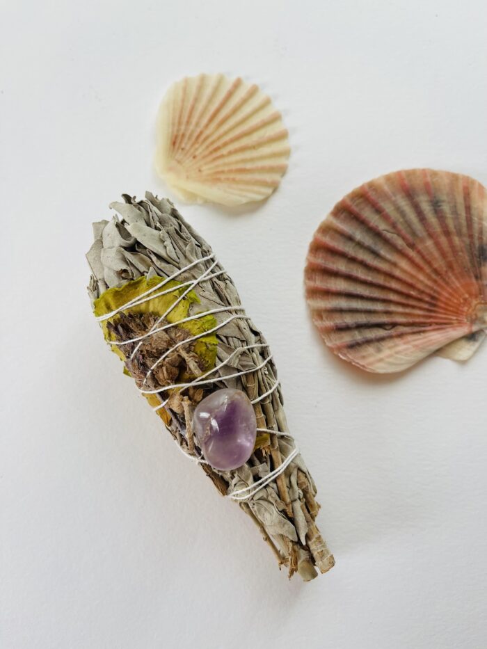 Smudge: Sage + Wild Flowers + Amethyst