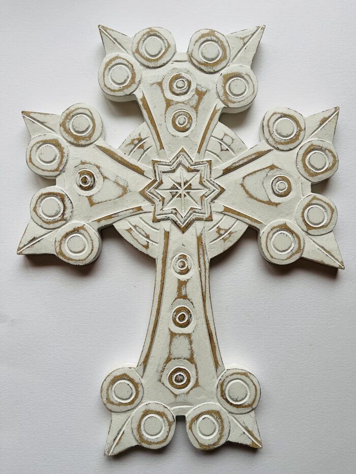 Distressed White Cross