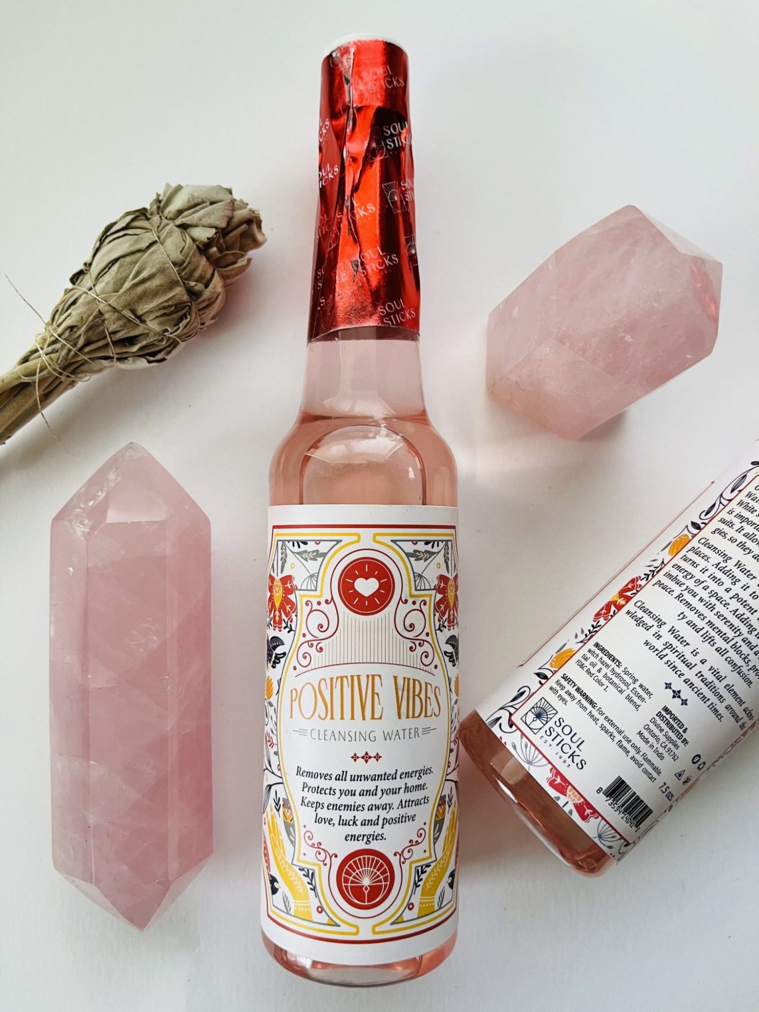 Cleansing Water: Soul Sticks/ Positive Vibes